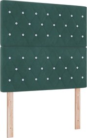 vidaXL LED κεφαλάρι με κεφαλάρι Σκούρο Πράσινο 100 cm Πολυεστέρας