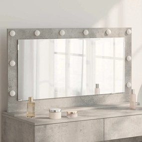 vidaXL Καθρέφτης μακιγιάζ Γκρι τσιμέντο 100 x 55 x 18 εκ Ορθογώνιος