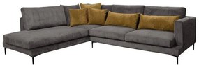 Corner Sofa Lusero Fylliana Left Corner Light Brown - Mustard 300x230x88 cm