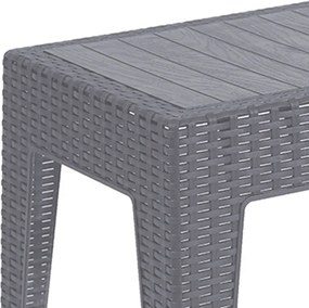 Τραπέζι Cosmic pakoworld PP ανθρακί 55x40x43.5εκ