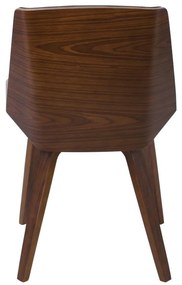 Καρέκλα NUMAN Καρυδί/Pu Μαύρο 52x53x80cm