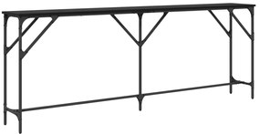 vidaXL Κονσόλα Μαύρη Δρυς 200x29x75 εκ. Επεξεργασμένο Ξύλο