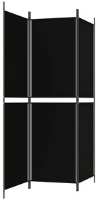 vidaXL Διαχωριστικό Δωματίου με 3 Πάνελ Μαύρο 150 x 180 εκ. Υφασμάτινο