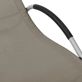 vidaXL Ξαπλώστρα Taupe / Γκρι από Textilene