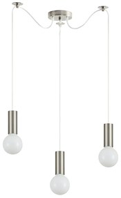 Φωτιστικό Οροφής Τρίφωτο Homelighting Adept Tube 77-8387 Nickel Matt