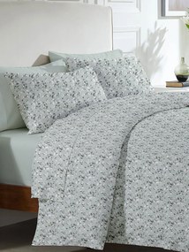Σετ Σεντόνια Menta Εμπριμέ 320 Aqua Υπέρδιπλο (220x250)