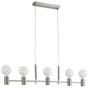 Κρεμαστό Φωτιστικό Οροφής 5xE27 120x95cm Adept Homelighting 77-8248 Νίκελ Ματ