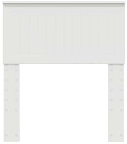 vidaXL Κεφαλάρι με κεφαλάρι Λευκό 75 cm Επεξεργασμένο ξύλο