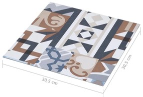 Δάπεδο Αυτοκόλλητο Mono Pattern 20 τεμ. 1,86 μ² από PVC - Πολύχρωμο