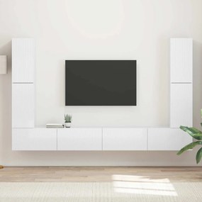 vidaXL Σετ επίπλου τηλεόρασης 8 pcs Υψηλής γυαλάδας λευκό