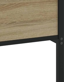vidaXL Σκελετός Κρεβ. Χωρίς Στρώμα Sonoma Δρυς 200x200 εκ. Μεταλλικό
