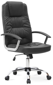 Καρέκλα γραφείου διευθυντική Arial Megapap από τεχνόδερμα χρώμα μαύρο 62x63x112/122εκ. - Τεχνόδερμα - GP040-0012,1