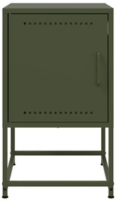 vidaXL Κομοδίνα 2 τεμ. Πράσινο Λαδί 36x39x60,5 εκ. από Χάλυβα