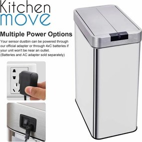 Σκουπίδια μπορεί να Kitchen Move Γκρι 60 L