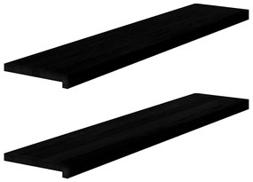 vidaXL Περβάζια παραθύρων 2 τεμ. Σκ. Καφέ 120x30x2εκ. Μασίφ Ξύλο Δρυός