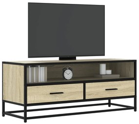 vidaXL Έπιπλο Τηλεόρασης Sonoma Δρυς 100x34,5x40 εκ Επεξ. Ξύλο/Μέταλλο