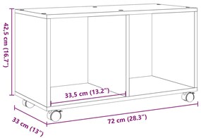 ΝΤΟΥΛΑΠΙ ΤΡΟΧΗΛΑΤΟ ΚΑΦΕ ΔΡΥΣ 72X33X42,5 ΕΚ. ΑΠΟ ΕΠΕΞ. ΞΥΛΟ 853143