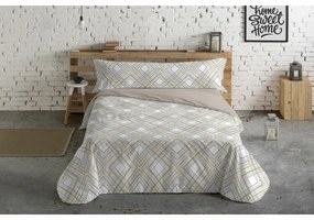 Σετ κάλυμμα παπλώματος Hosteline Lineas Μπεζ Kρεβάτι 150 εκ 3 Τεμάχια