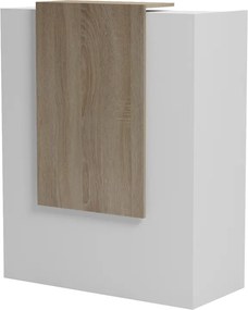 Γραφείο reception Zowel pakoworld με led λευκό - sonoma 90x40x110εκ