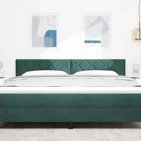 vidaXL Κεφαλάρι Σκούρο Πράσινο 180 cm Βελούδο
