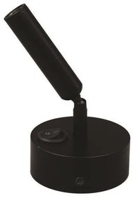 Φωτιστικό Σποτ Κινητό LED 3W 3000K Αλουμινίου ARISTON 2 Eurolamp-145-25213-Μαύρο 145-25213