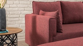 Corner Sofa-Bed Bella Corner Sofa Right 2 - Claret Red Claret Red