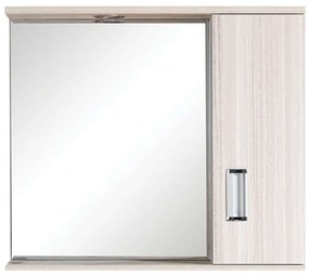 Καθρέπτης Μπάνιου Με Ντουλάπι Fino 40-0007 62x55x13,5cm Με Ένα Φως Terra Gloria PVC