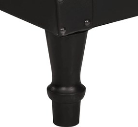 vidaXL Πολυθρόνα Μπάρελ Μαύρη από Γνήσιο Δέρμα Κατσίκας