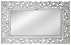 Artekko Mirroki Ξύλινος Λευκός Σκαλιστός Καθρέπτης Τοίχου (140x90)cm Artekko 667-4003