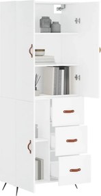 vidaXL Ντουλάπι Λευκό 69,5x34x180 εκ. από Επεξεργασμένο Ξύλο
