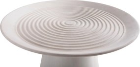 ΤΡΑΠΕΖΙ ΣΑΛΟΝΙΟΥ ΣΤΡΟΓΓΥΛΟ ROSS HM9709 ΜΑΣΙΦ ΞΥΛΟ MANGO-ΛΕΥΚΟ Φ60x45Υεκ.