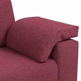 vidaXL Καναπές Κόκκινο 160 x 77 x 82 εκ ύφασμα