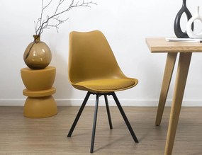 Καρέκλα Αtom Home Deco Factory με διαστάσεις 52x47x82cm - Yellow