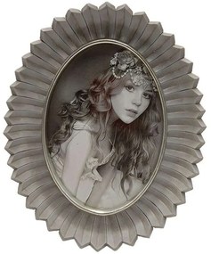 Κορνίζα Οβάλ 279-222-176 13x18cm Silver Polyresin