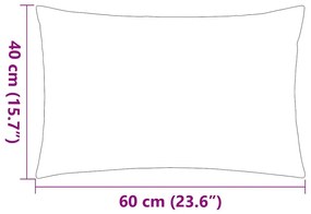 vidaXL Μαξιλάρια Εξωτερικού Χώρου 2 τεμ. Γκρι 60 x 40 εκ.