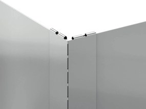 vidaXL Περίγραμμα γκαζόν 4 τμχ. 100 x 100 x 20 cm Ατσάλι Ασημί