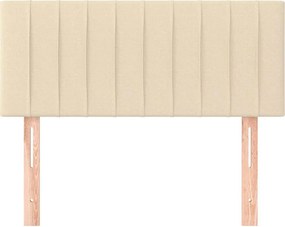VidaXL Κεφαλάρι Κρεβατιού Κρεμ 100x5x78/88 εκ. Υφασμάτινο