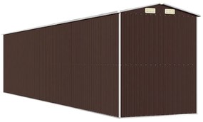vidaXL Αποθήκη Κήπου Σκούρο καφέ 192x855x223 εκ. Γαλβανισμένο Ατσάλι