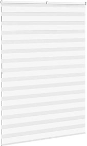 vidaXL Ζέβρα τυφλή Λευκό Πλάτος υφάσματος 150,9 εκ. Πολυεστέρας