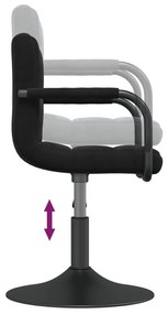 vidaXL Καρέκλα Τραπεζαρίας Μαύρη Βελούδινη