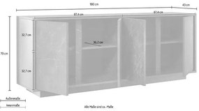 Crystal Μπουφες Ανθρακι