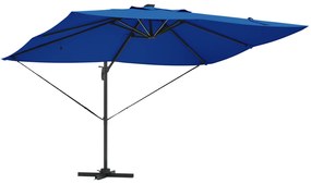 vidaXL Ρομά Κερασάκι Δίχτυ με LEDs Μπλε 352x251x265 εκ. Αλουμίνιο