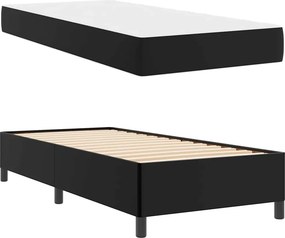 vidaXL Σκελετός Κρεβατιού με στρώμα Μαύρο 90 x 200 cm ύφασμα