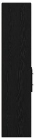 vidaXL Highboard Μαύρη δρυς 30 x 42.5 x 185 εκ Επεξεργασμένο ξύλο