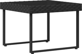 vidaXL Σετ Καναπέ Κήπου 2 pcs Μαύρο και Κρέμα Πολυ Ράτταν Ατσάλι