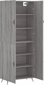 vidaXL Ντουλάπι Γκρι Sonoma 69,5 x 34 x 180 εκ. Επεξεργασμένο Ξύλο