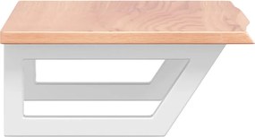 vidaXL Ράφι Νιπτήρα Τοίχου από Ατσάλι / Μασίφ Ξύλο Δρυός