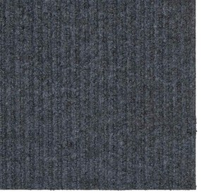 vidaXL Δερμάτινο Χαλί Γκρι 80 x 300 cm ύφασμα