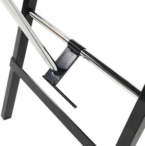 vidaXL Καρέκλα Αισθητικής Φορητή Μαύρη 185x78x76 εκ. Συνθετικό Δέρμα