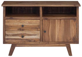 vidaXL Πλαϊνό γραφείο Φυσικό 100 x 30 x 68 εκ. Στερεό Ξύλο Τίκ